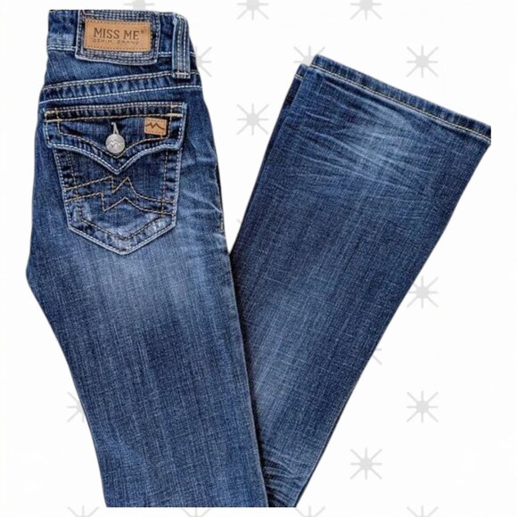 Miss Me Denim - Miss Me Irene Size 25 JPD1006-2 Boot Cut Jeans Tall Long Inseam